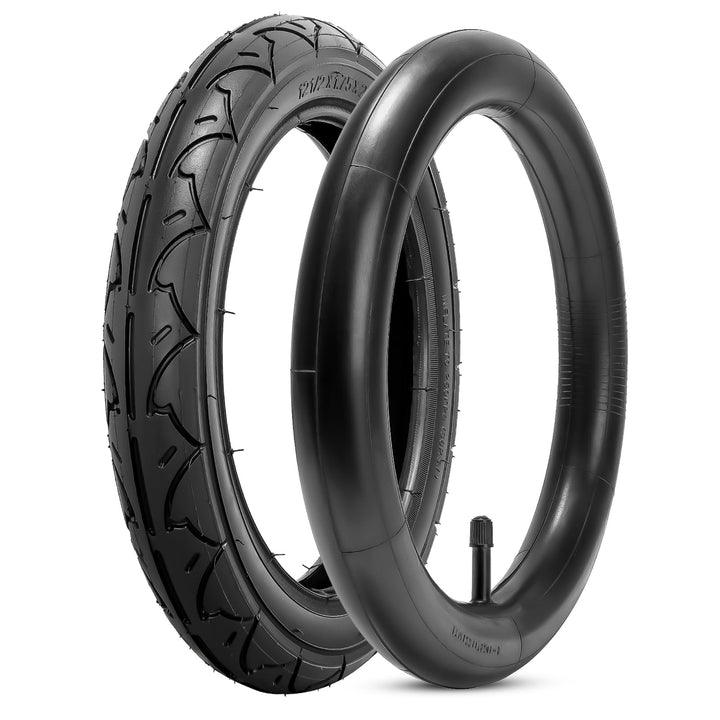 YeYouC front tire mounted view showing shape and fit for fast replacement