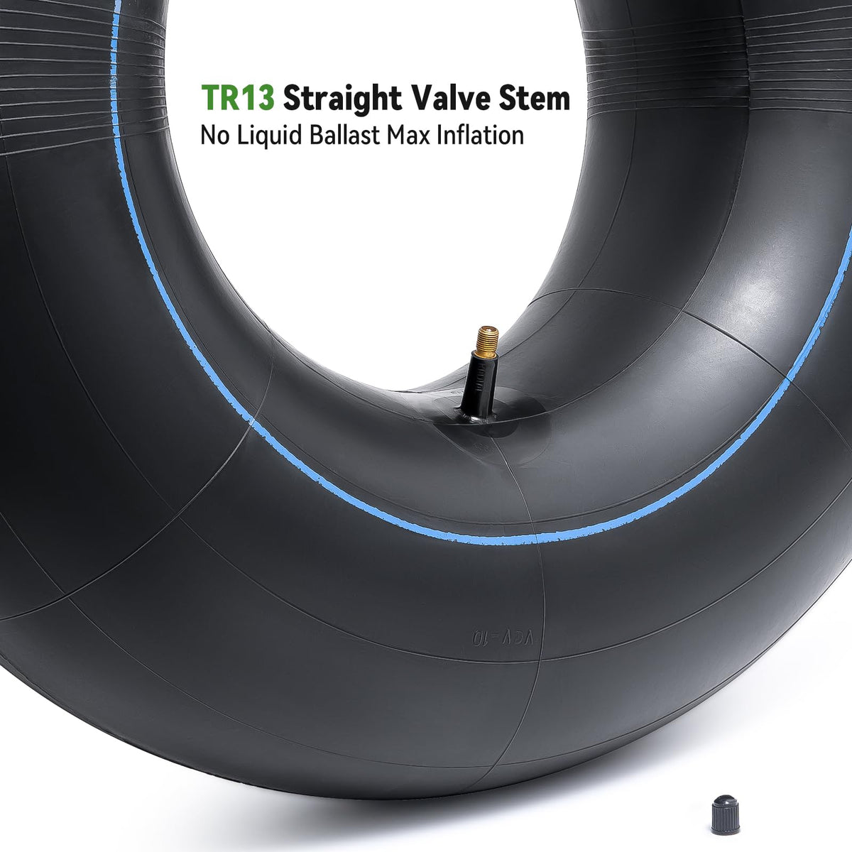YeYouC inner tube mounted on lawn tractor tire showcasing a secure fit in use