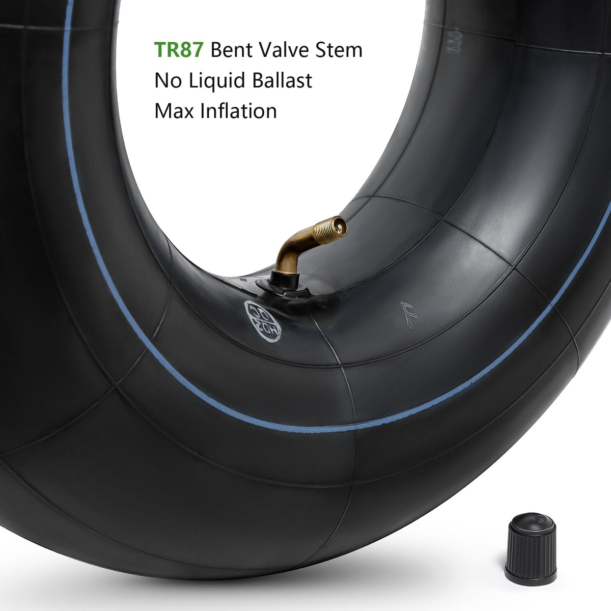 YeYouC inner tube mounted on lawn mower wheel demonstrating fit and stability