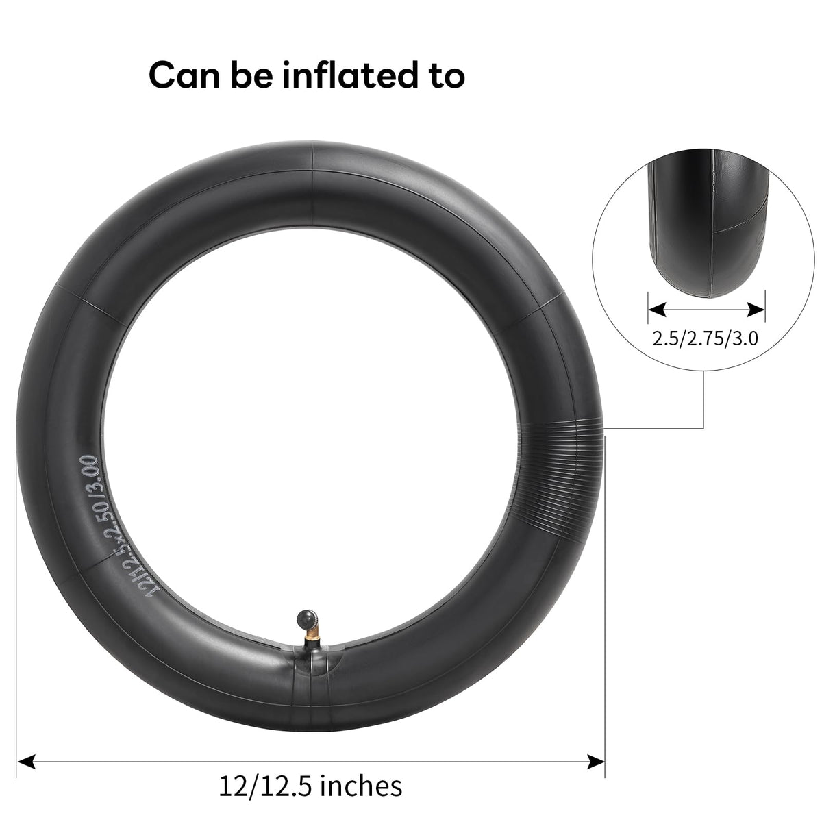 YeYouC tire and tube mounted on rim demonstrating proper fit and stability