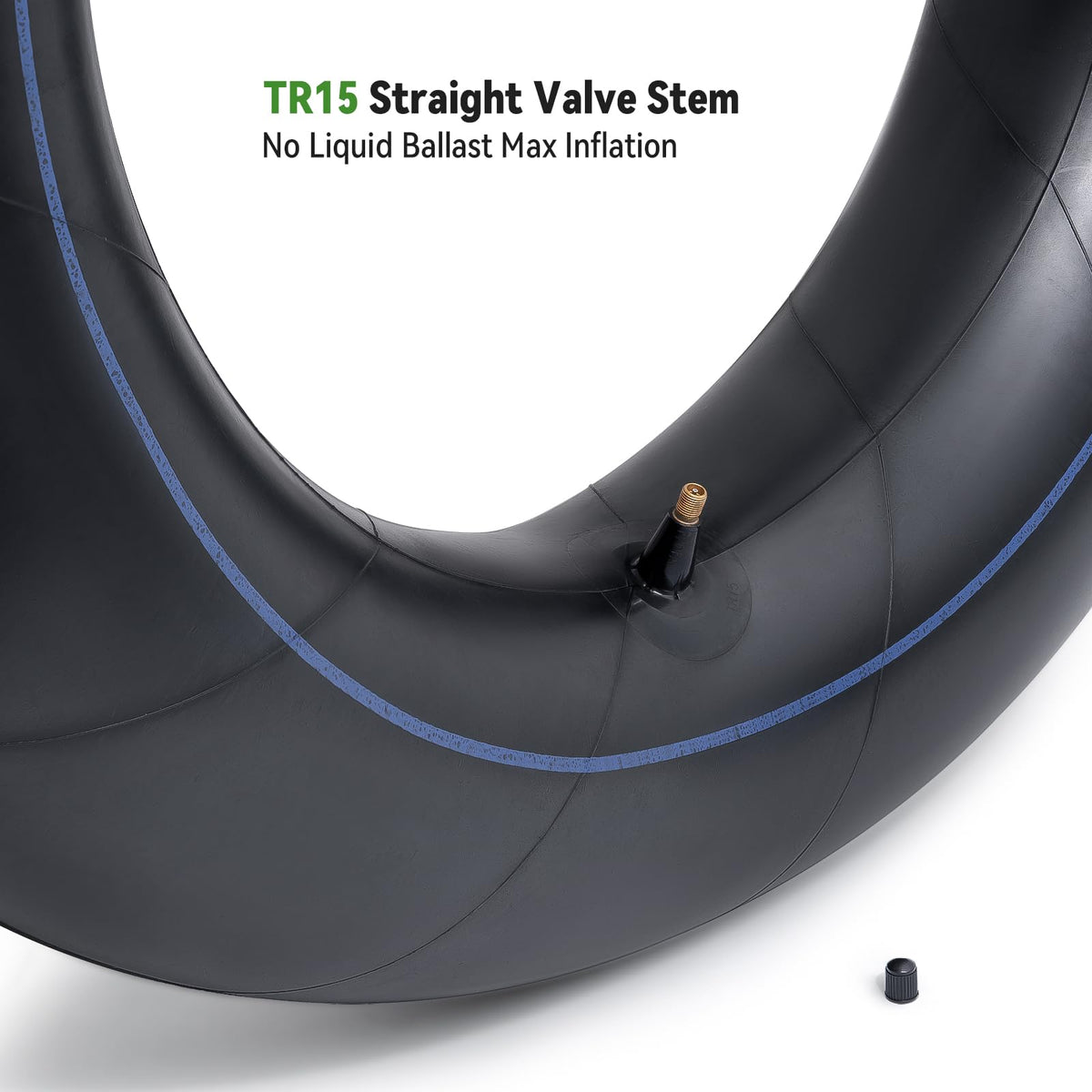 YeYouC inner tube mounted on tractor front wheel demonstrating fit and ride stability