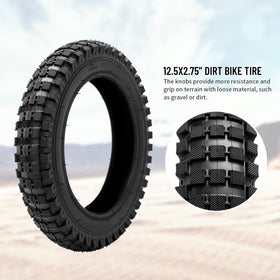 YeYouC close-up of knobby tread pattern showing improved traction and wear resistance