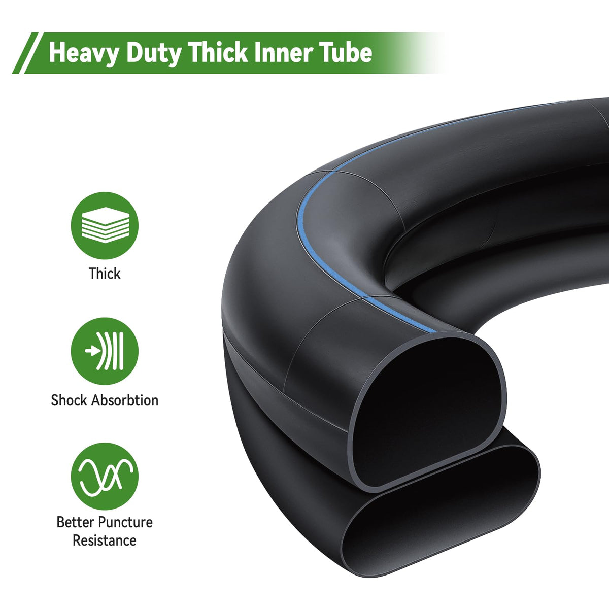 YeYouC TR13 straight valve stem close-up showing durable valve and easy inflation