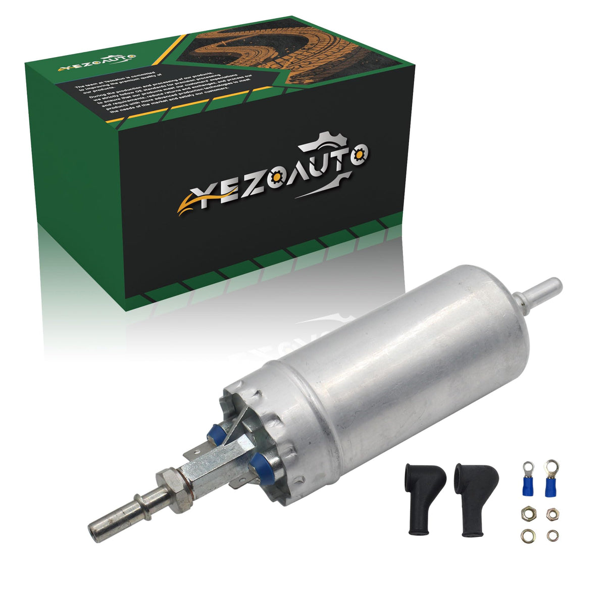 Yezoauto front view of frame-mount pump showing fit and function