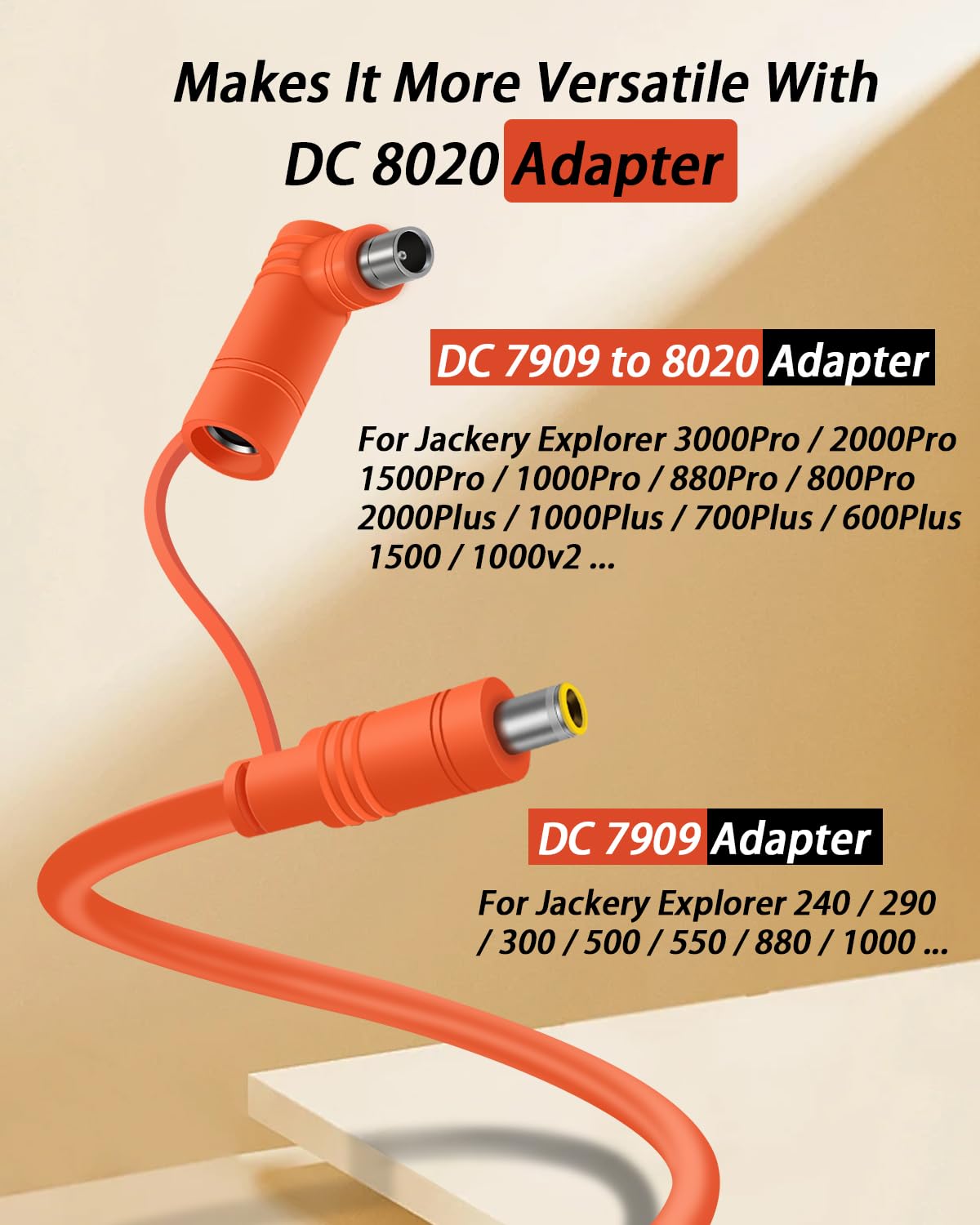 YEZriler close-up of DC 8mm connector highlighting secure fit and durable build