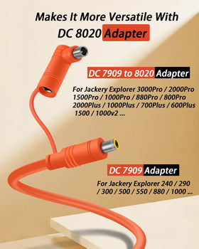 YEZriler close-up of DC 8mm connector highlighting secure fit and durable build