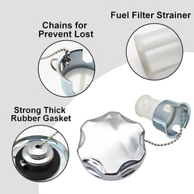YGQ cap with attached chain preventing loss during refueling and field use