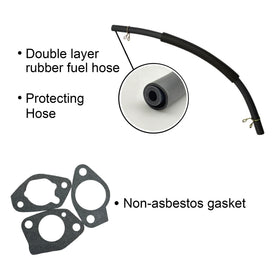 YGQ Huayi carburetor next to ruler showing size and easy fit verification