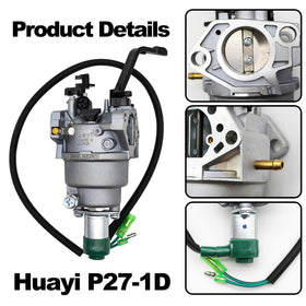 YGQ Huayi carburetor mounting holes view showing 52mm centers for correct alignment