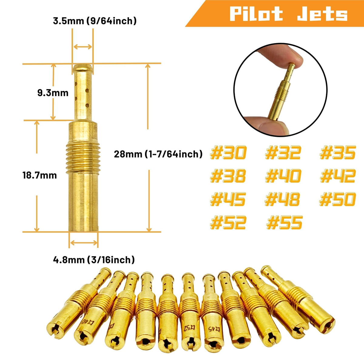 YGQ jets on workbench during carb tuning demonstrating faster jet swaps and setup