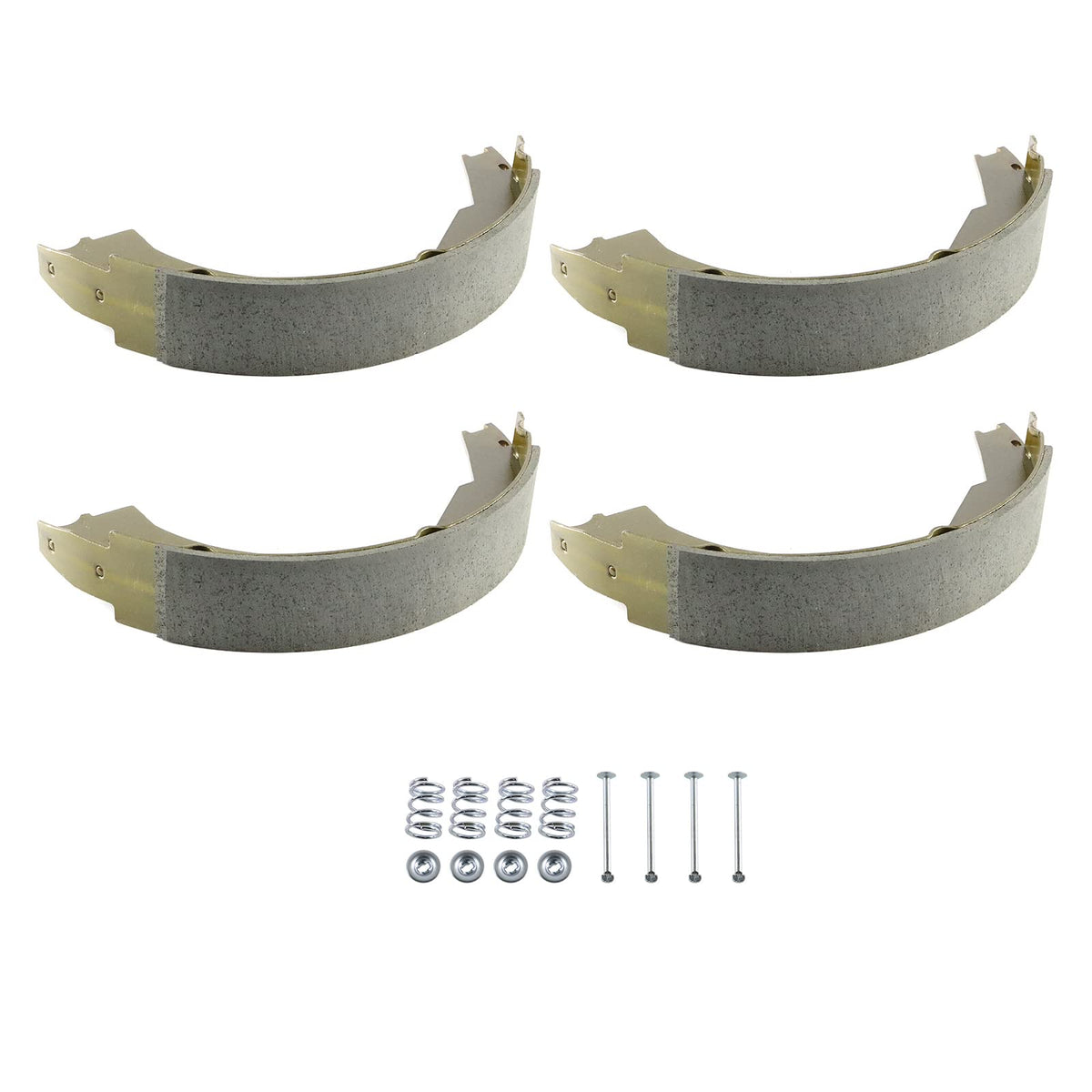 YHB front packaging showing 12" x 2" brake shoes and compatible hardware, reliable replacement
