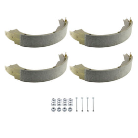 YHB front packaging showing 12" x 2" brake shoes and compatible hardware, reliable replacement