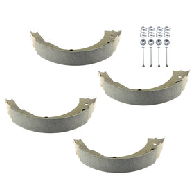 YHB primary and secondary shoe pair top view, correct fit and balanced braking performance