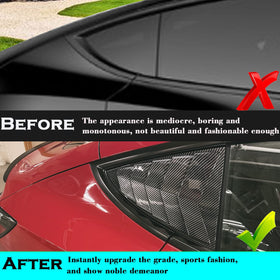 yhcdsea louver installed on Model 3 side profile demonstrating sporty styling benefit
