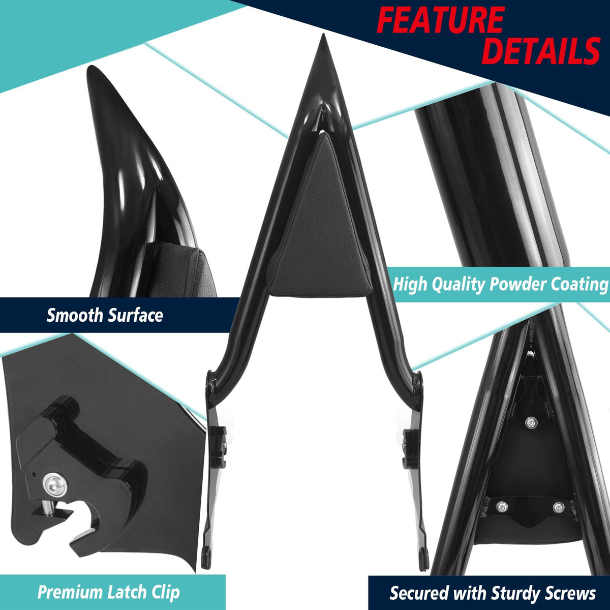 YHMOTO mounting bracket with double-plating and baked black finish showing corrosion protection benefit