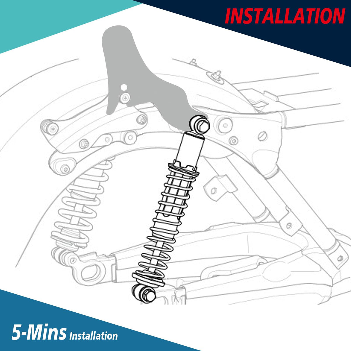 YHMOTO quick-release latch action in use showing tool-free removal and convenience benefit