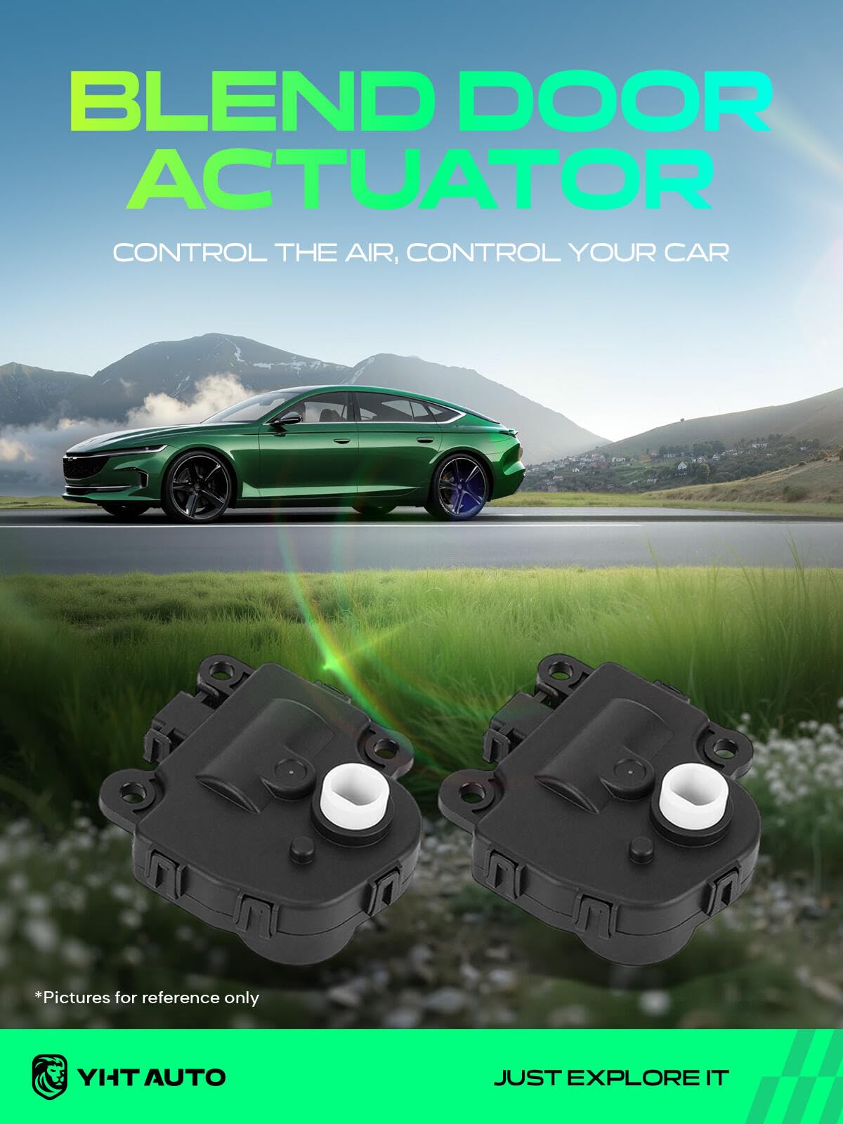 YHTAUTO actuator back label displaying model info for fast part verification