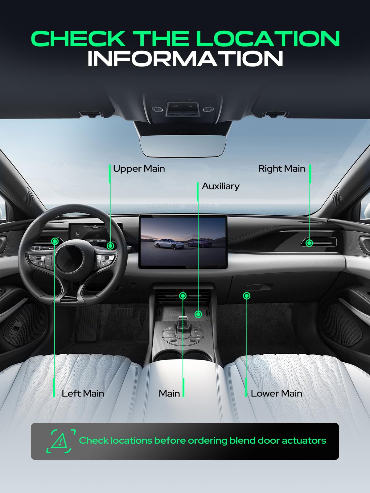 YHTAUTO actuator installed in vehicle HVAC housing restoring proper airflow