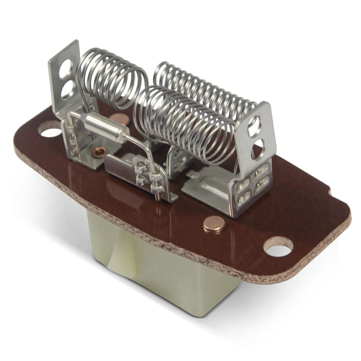 YHTAUTO blower resistor front view showing exact fit and mounting benefits