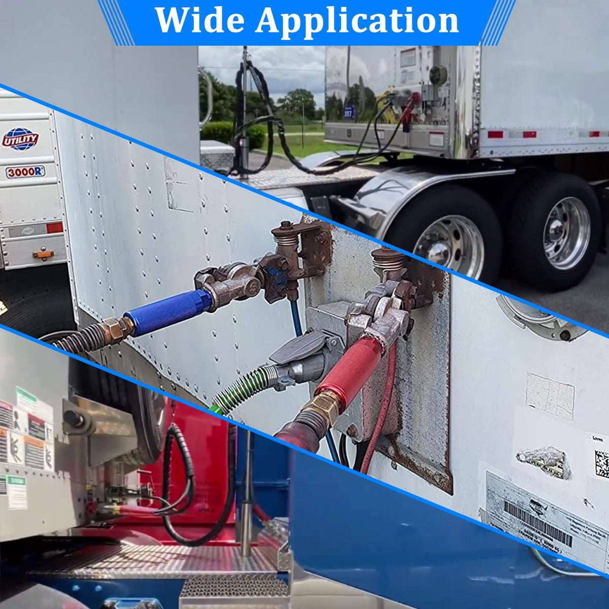 YiaChuii gladhands connected during truck hookup demonstrating reliable seal and ease