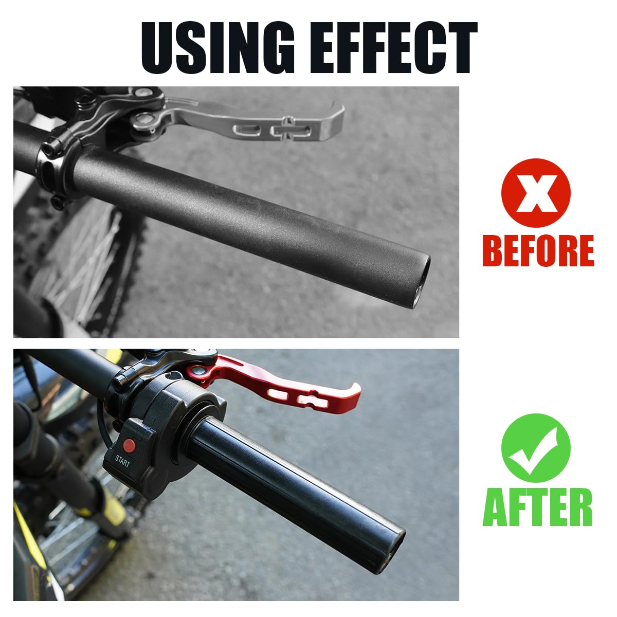 YIBEICO throttle clamp and screw detail providing secure mounting benefit