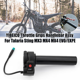 YIBEICO throttle grip close-up texture showing durable lightweight plastic
