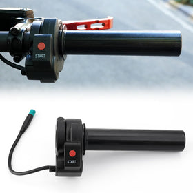 YIBEICO throttle grip front view showing precise OEM fit and restored control