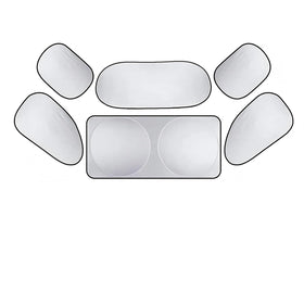 Yidcidu front windshield sunshade installed showing full coverage and rapid cooling benefit
