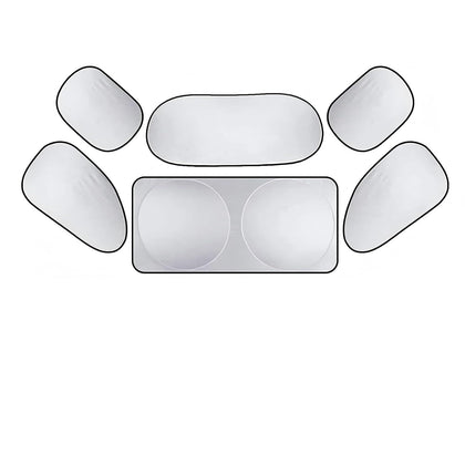 Yidcidu front windshield sunshade installed showing full coverage and rapid cooling benefit