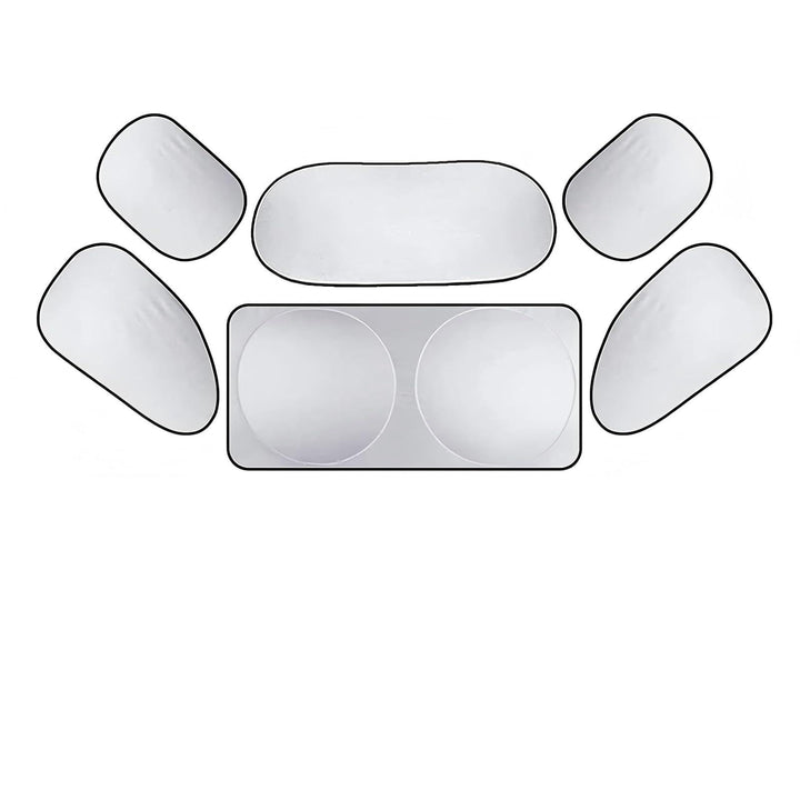 Yidcidu front windshield sunshade installed showing full coverage and rapid cooling benefit