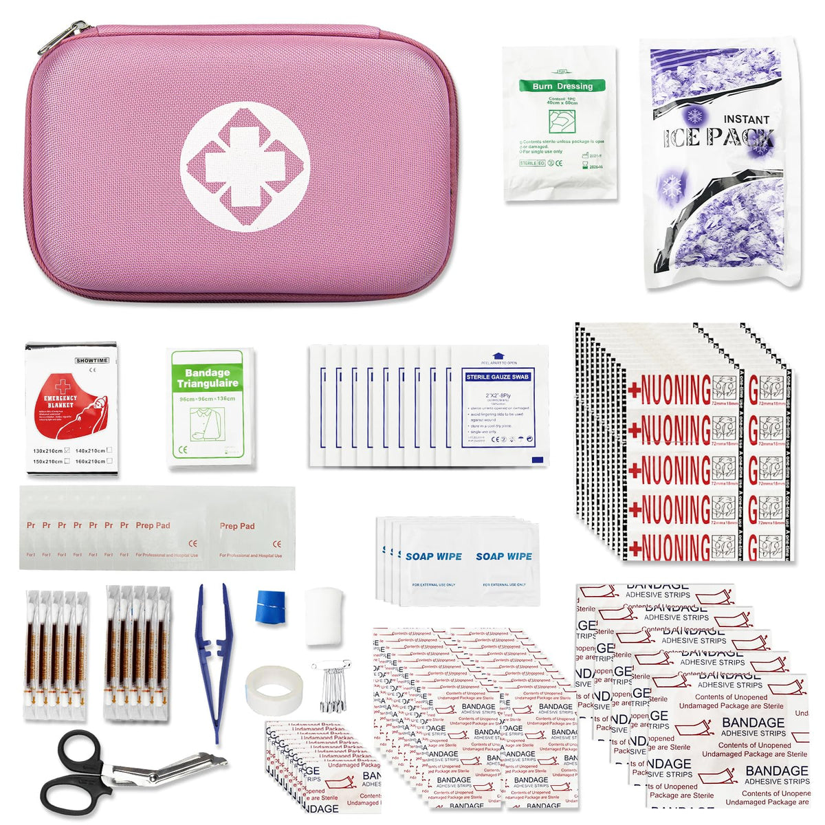 YIDERBO open pouch displaying organized 277-piece contents for fast selection