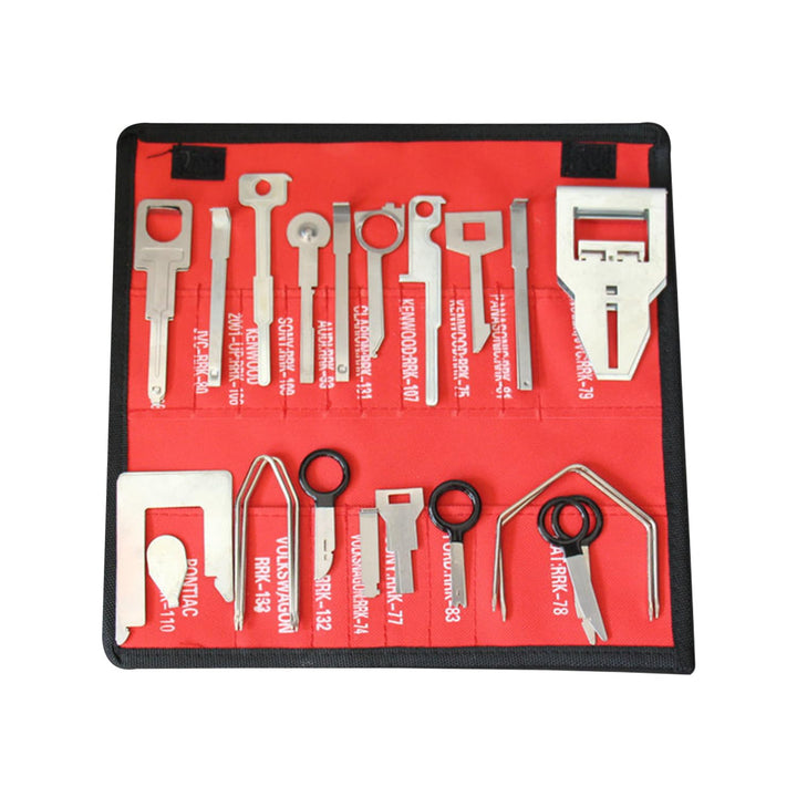 YIENAKFUN front packaging showing 38-piece radio removal kit and organized layout for quick selection