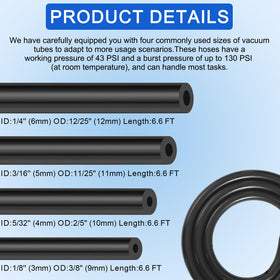 YIENFBEV closeup of hose diameter markings showing accurate sizing for correct fittings