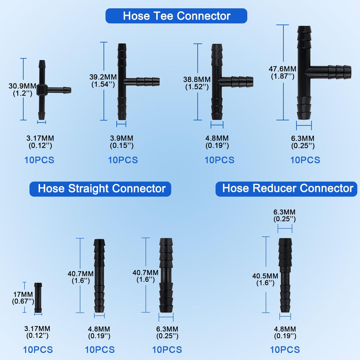 YIENFBEV long 12ft silicone hoses displayed to show ample length and flexibility