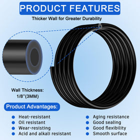 YIENFBEV hose cross-section detail displaying thick 3mm wall for durability