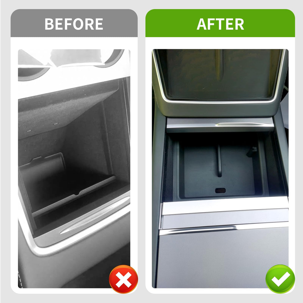 Yieokei armrest storage open showing secure valuables storage benefit