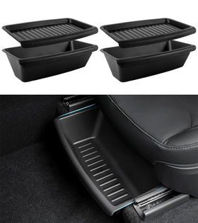 Yieokei front view under-seat box showing neat concealed storage benefit