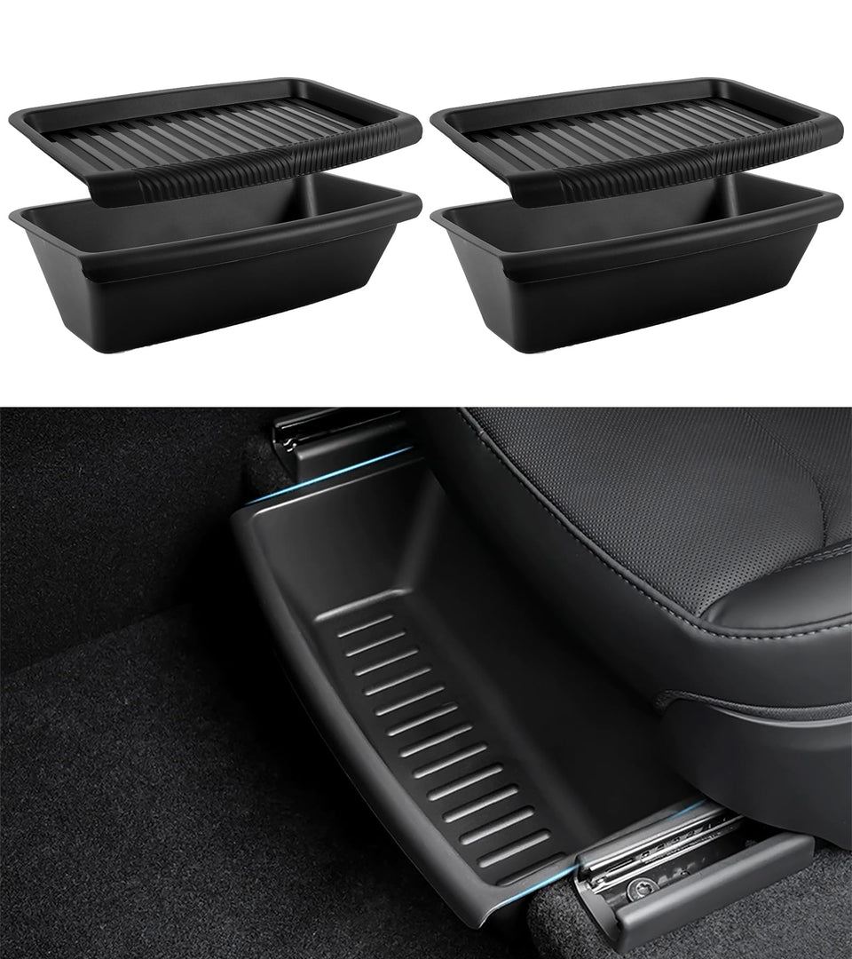 Yieokei front view under-seat box showing neat concealed storage benefit