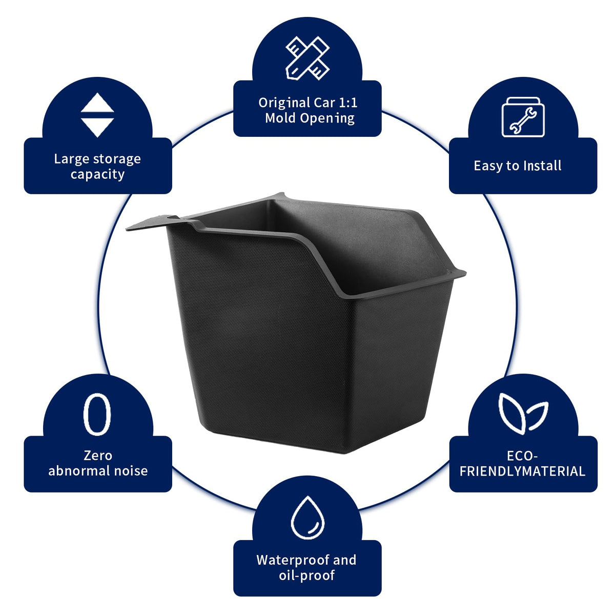 Yieokei installed in Model Y rear trunk providing organized compartments