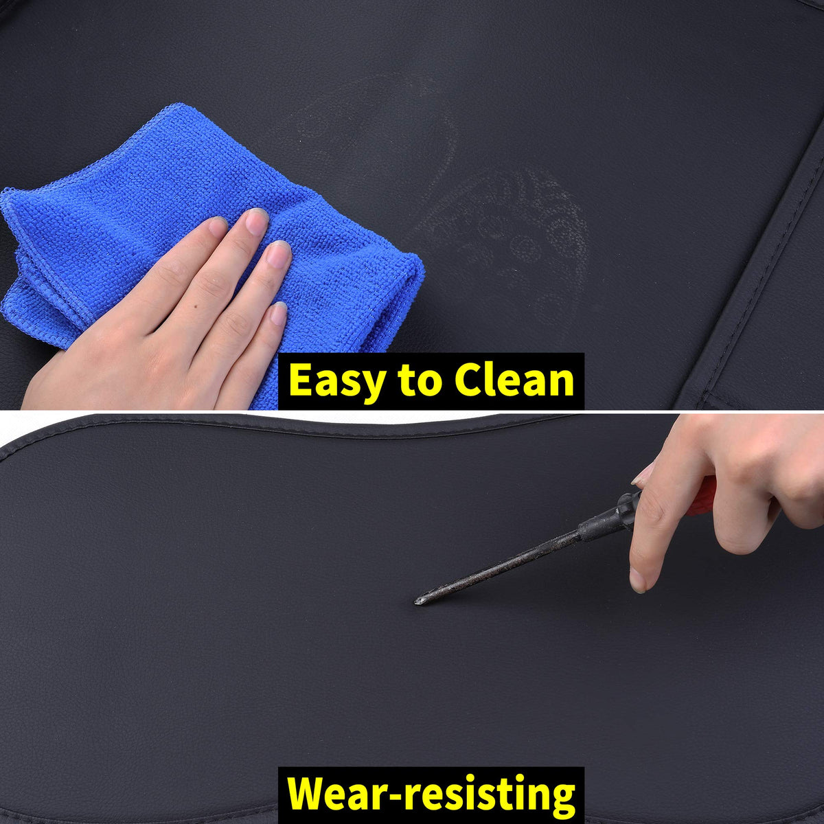 YIERTAI back seat coverage in Mega Cab showing complete rear protection