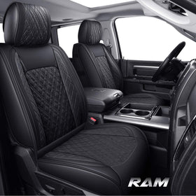 YIERTAI front seat full set fitted on Dodge Ram showing clean protection