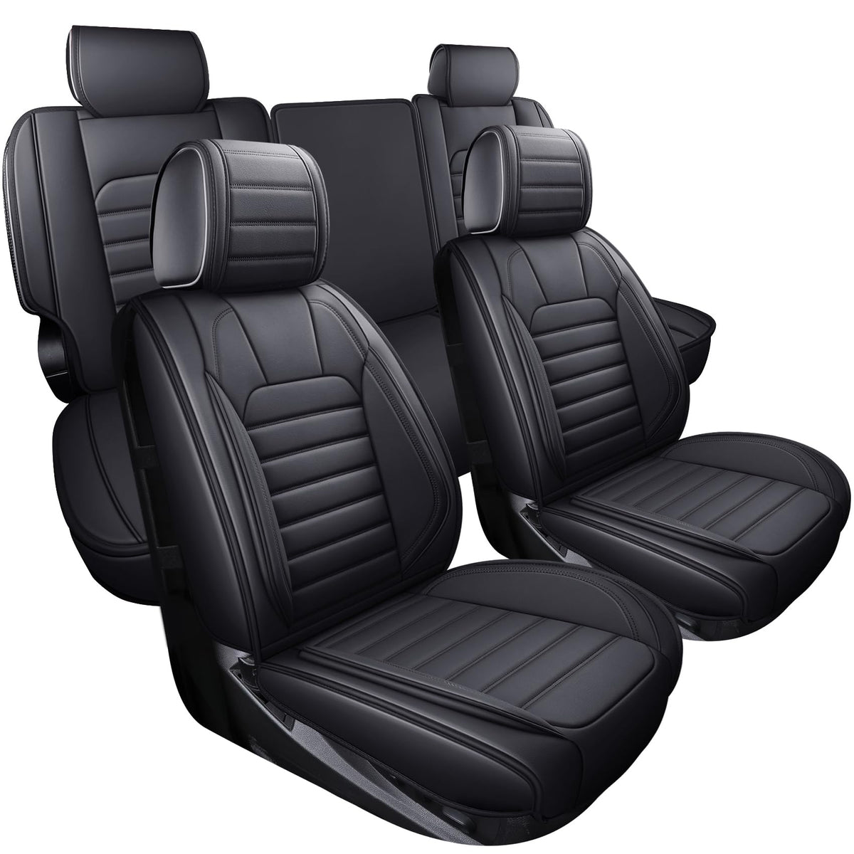 YIERTAI front seat covers installed showing clean fit and protection
