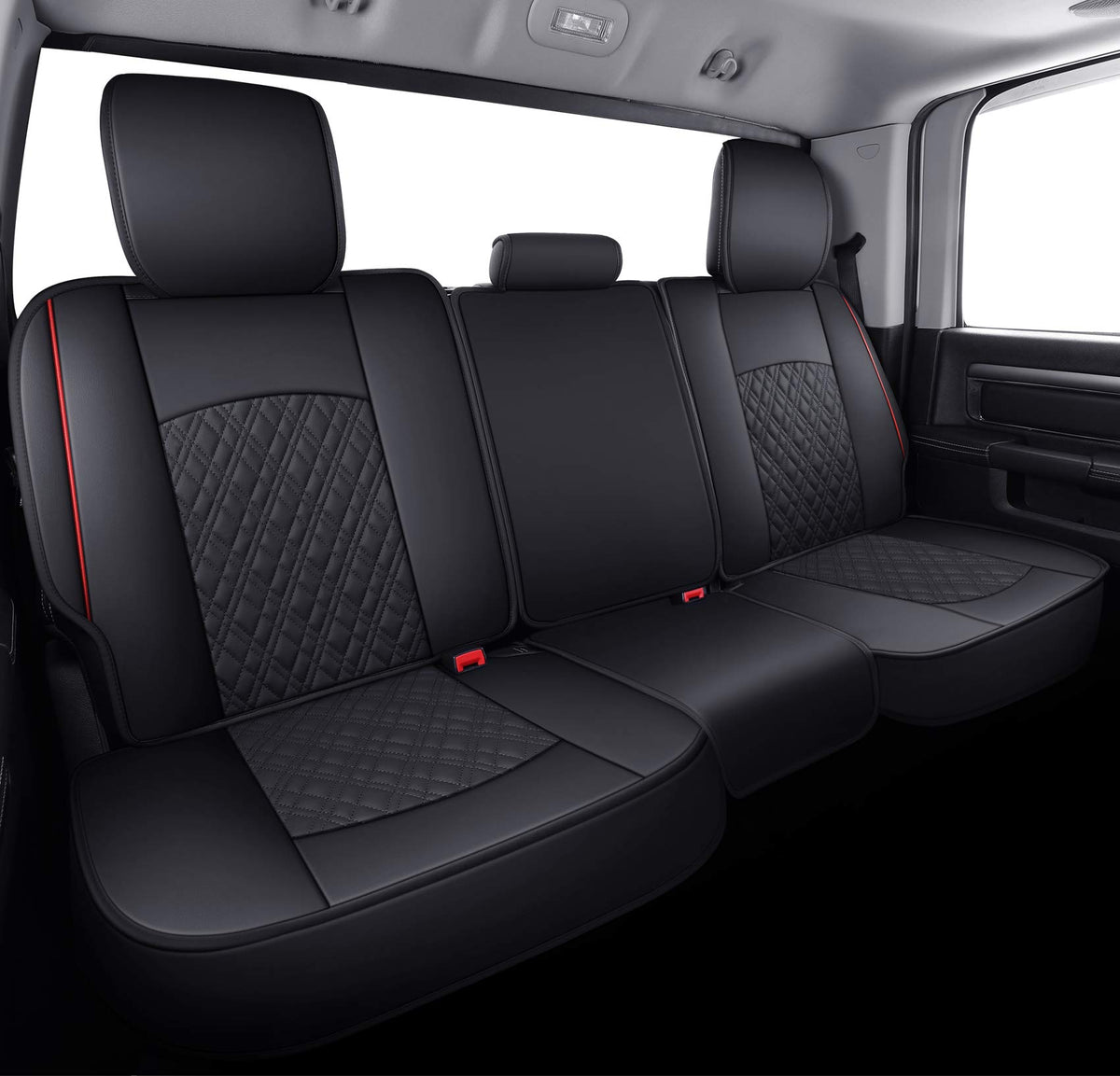 YIERTAI installed rear seat coverage demonstrating complete protection and fit