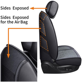 YIERTAI side airbag cutout detail showing unobstructed airbag deployment safety