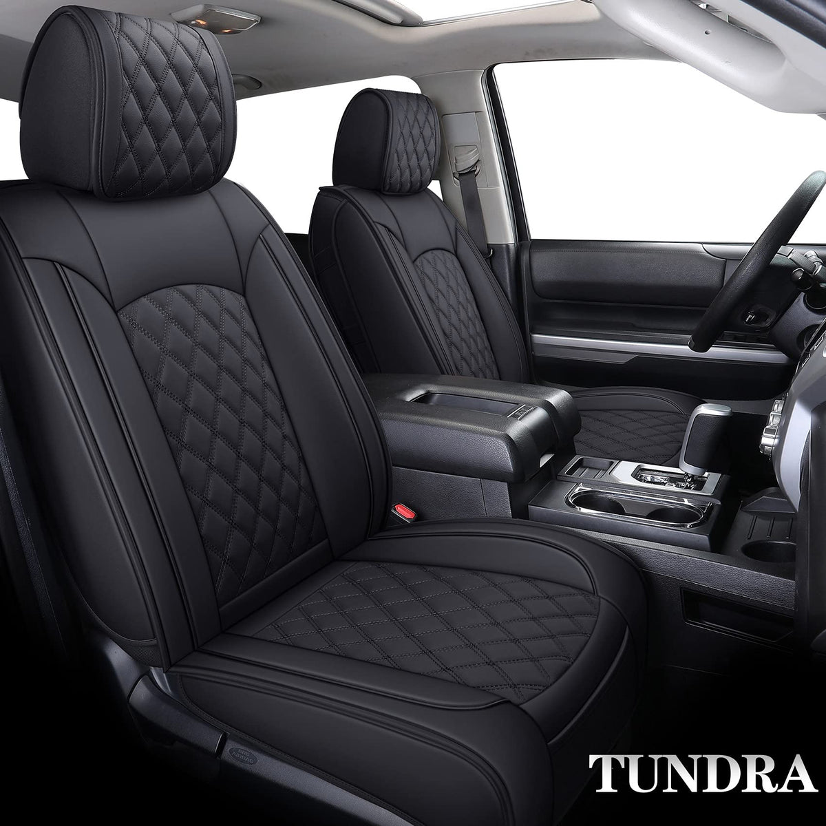 YIERTAI seat cover next to factory seat for clear size and scale reference