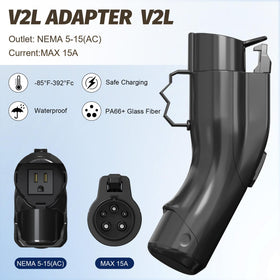 YIGPAIPO adapter plugged into IONIQ charge port for easy on-road power benefit