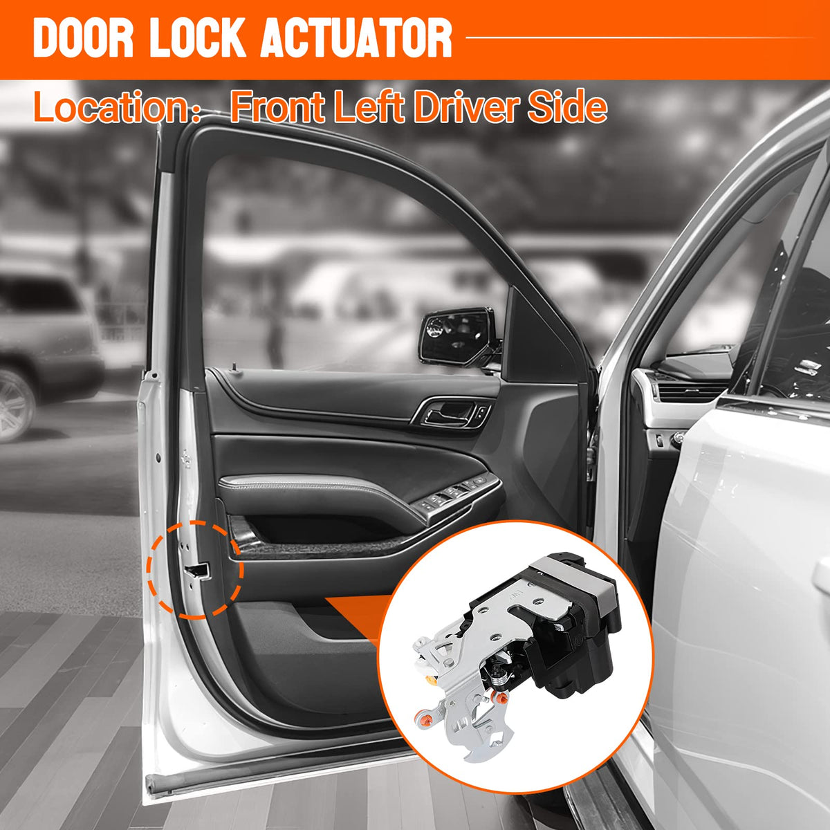 Yikesai actuator installed inside door interior demonstrating restored locking function benefit