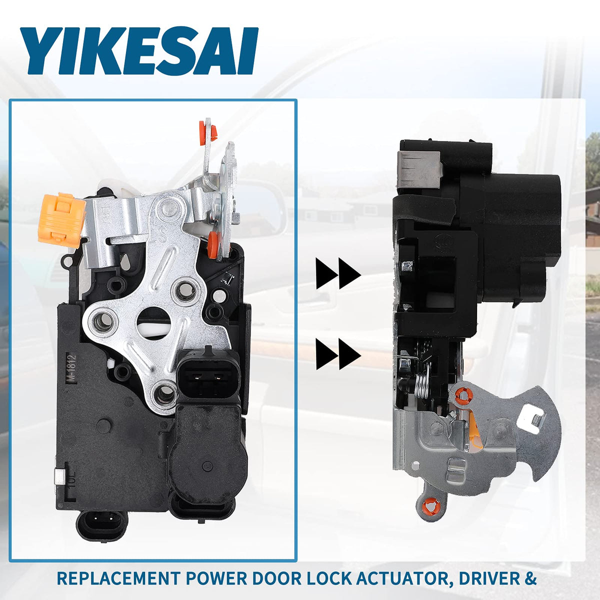 Yikesai actuator mounted on Silverado door context showing vehicle-specific fit benefit