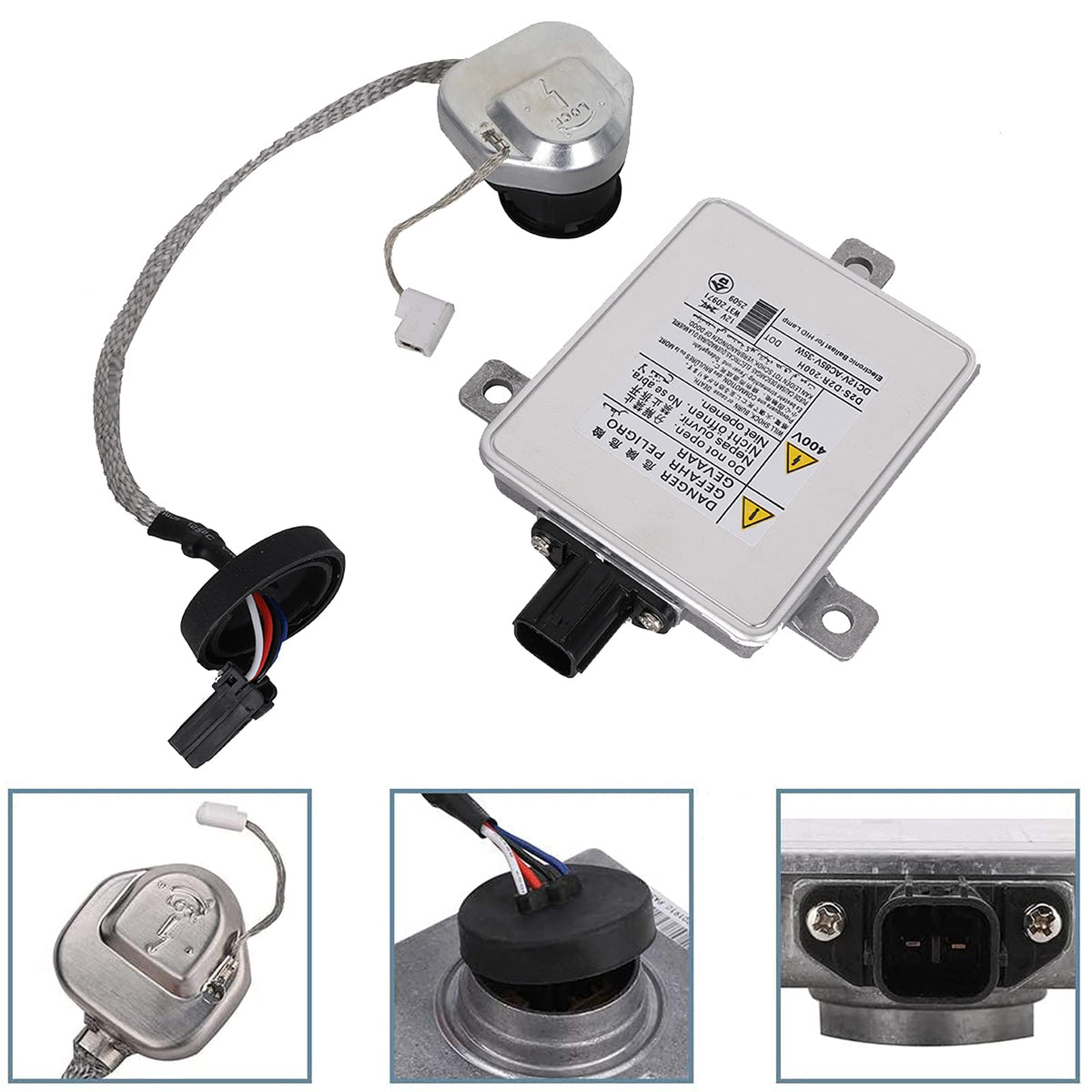 Yikesai ballast connector close-up with clear plug fit and secure connection