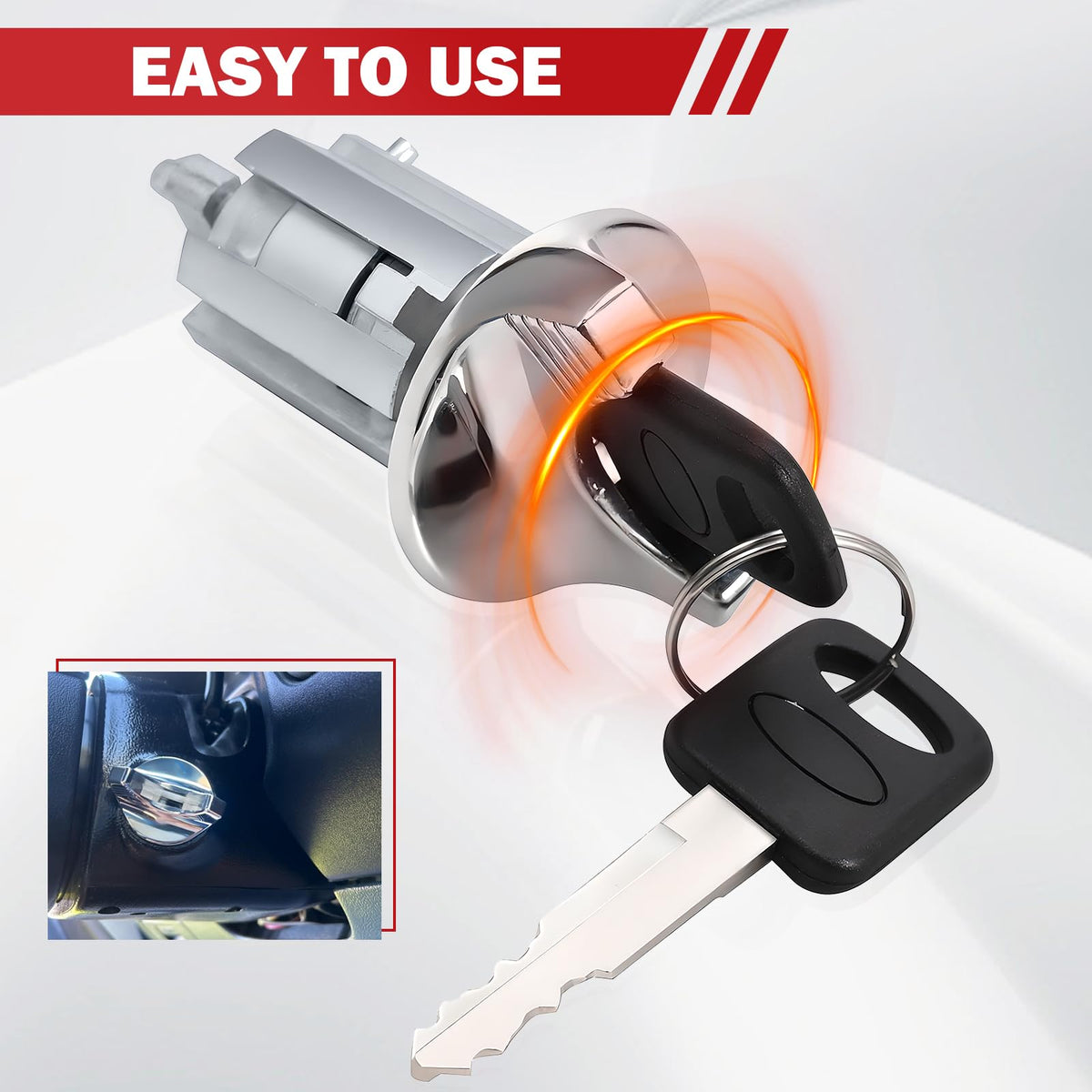 Yikesai door lock cylinder side profile showing robust construction for long-lasting security